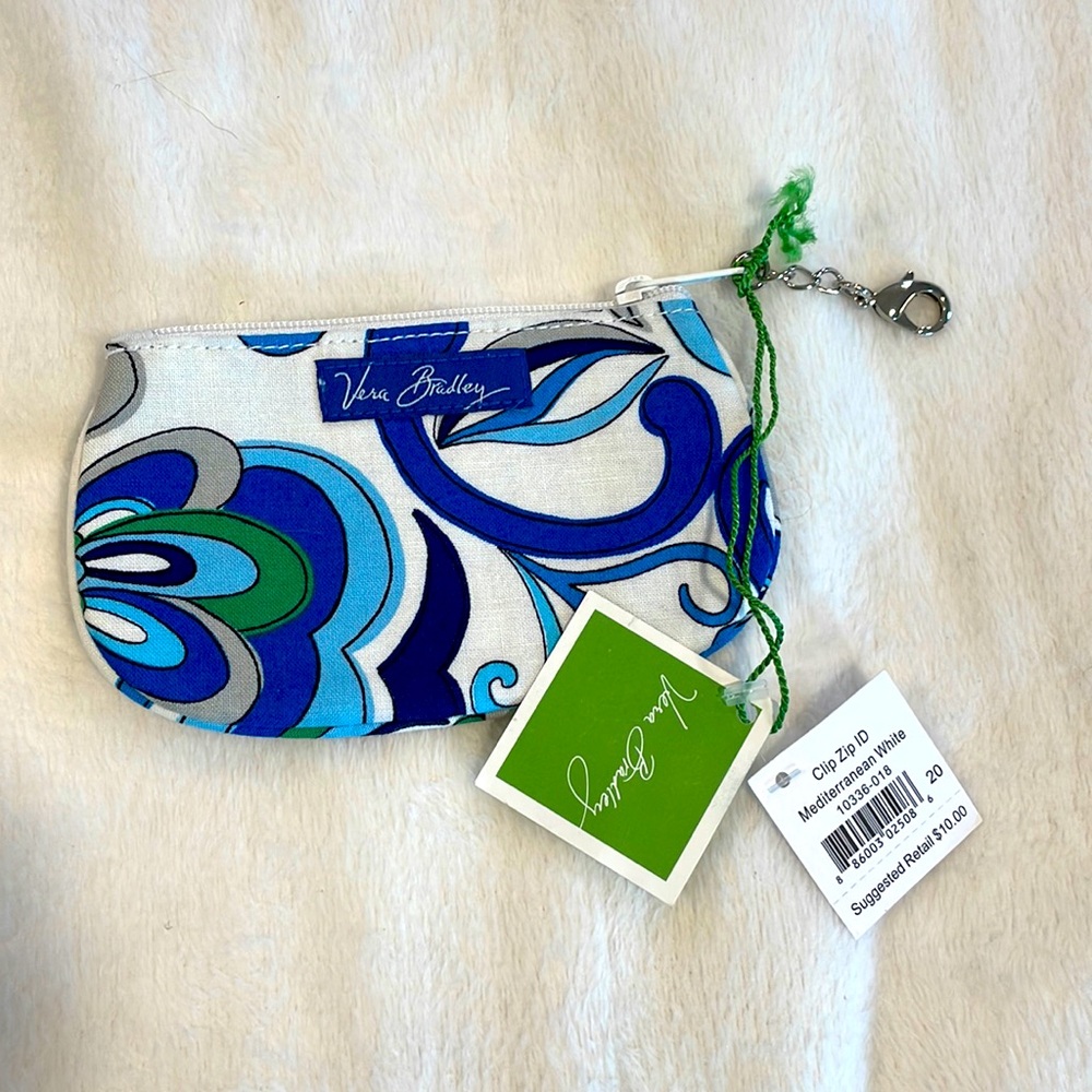 Brand new Vera Bradley Clip Zip ID pouch